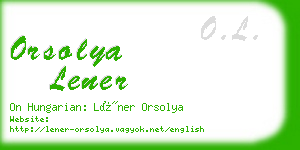 orsolya lener business card